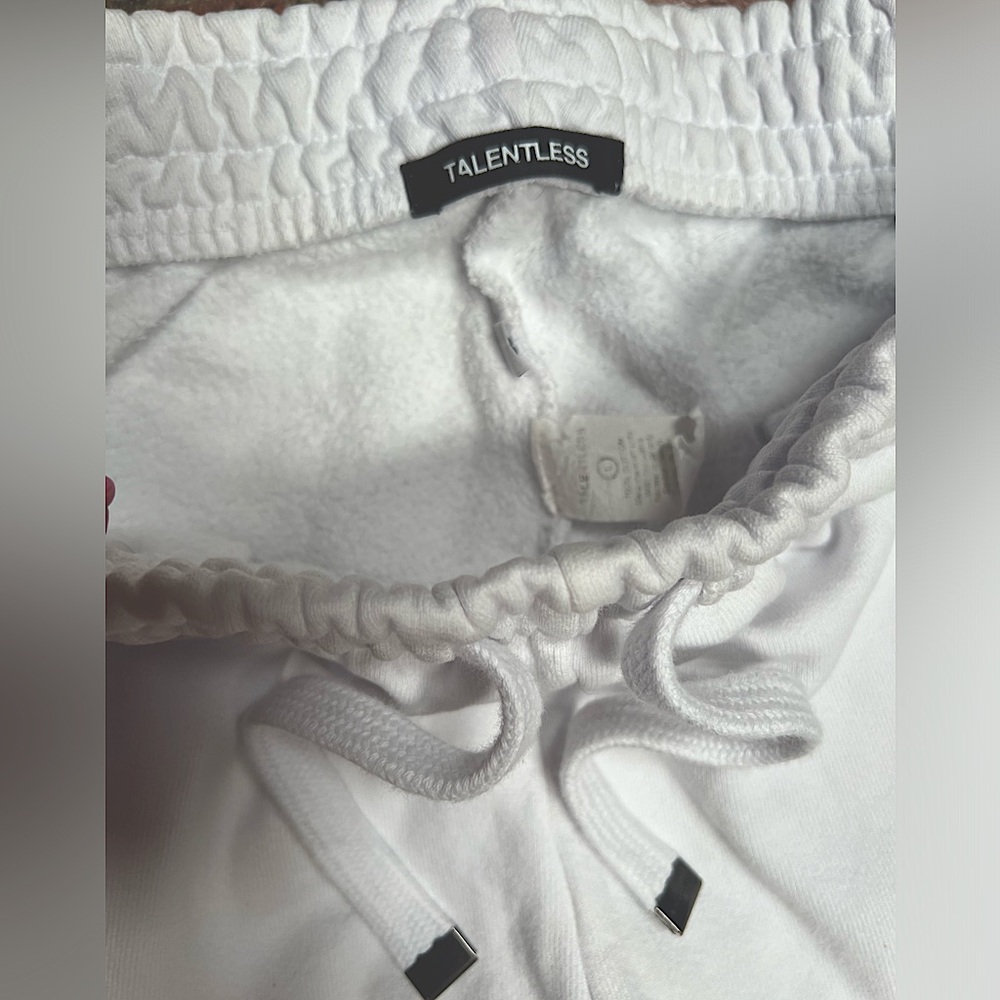 Talentless Heavyweight White Sweatpants - Large